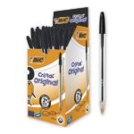 PAQUET DE 50 STYLOS A BILLE CRISTAL ORIGINAL BIC NOIR